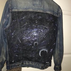 Custom Levi outer space jean jacket